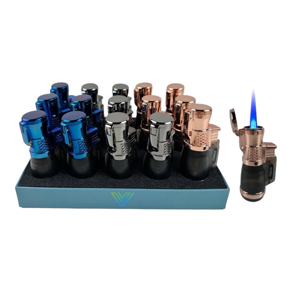 EVER TECH VICTORY TORCH TRIPLE FLAME TORCH LIGHTER WITH CIGAR PUNCH #J7209 BOX OF 15