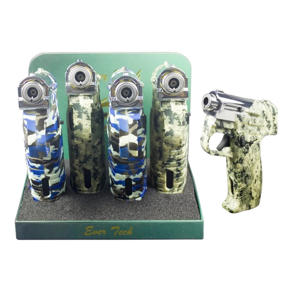 EVER TECH CAMO GUN TORCH LIGHTER #M0439 BOX OF 4