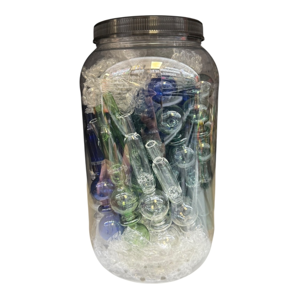 5" TWO HEAD GLASS OIL BURNER 30CT JAR #COD-888