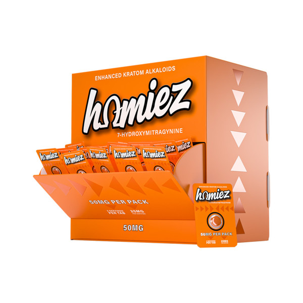 HOMIEZ 50MG 7-HYDROXY KRATOM BLISTER CAPSULES 1CT BOX OF 30
