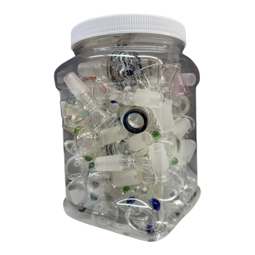 PATTERN DESIGN GLASS BOWL 25CT JAR #COD-00333