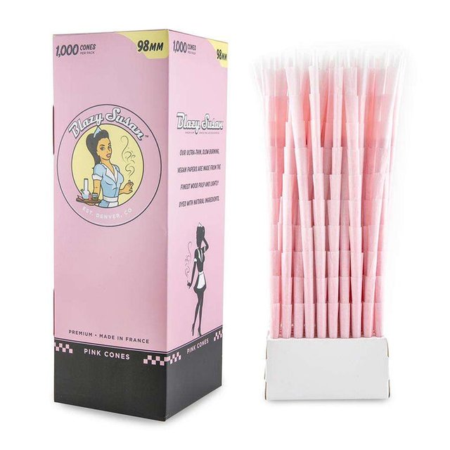 BLAZY SUSAN 98MM PINK CONES 1000 PER BOX