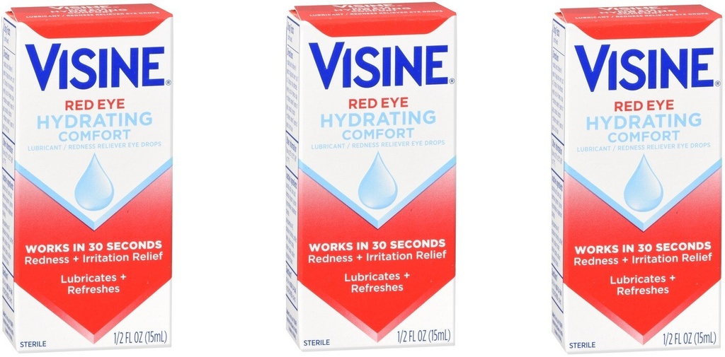 VISINE RED EYE HYDRATING 0.5OZ BOX OF 3