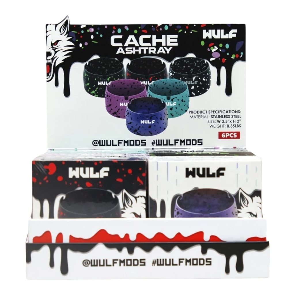 WULF CACHE ASHTRAY BOX OF 6