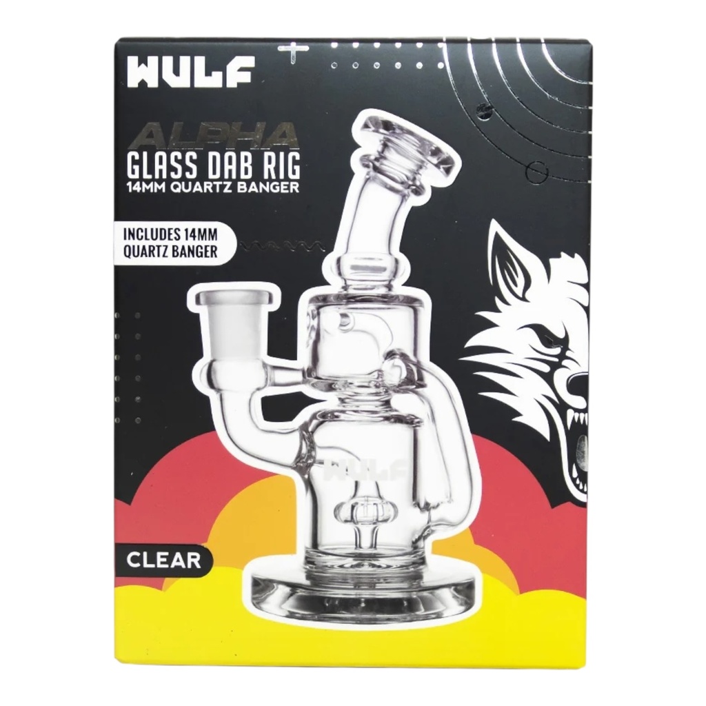WULF ALPHA GLASS DAB RIG 14MM QUARTZ BANGER