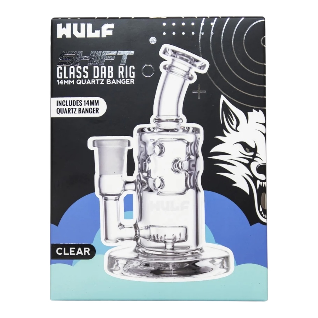 WULF SHIFT GLASS DAB RIG 14MM QUARTZ BANGER
