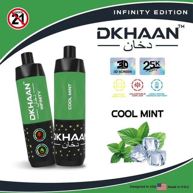 DKHAAN INFINITY EDITION 5MG DISPOSABLE 25000 PUFFS BOX OF 5