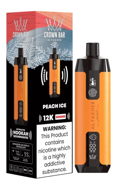 AL FAKHER CROWN BAR SOUND *TOUCH ACTIVATED* 5% DISPOSABLE 12000 PUFFS BOX OF 5
