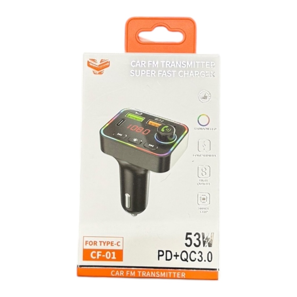 VITOG CAR FM TRANSMITTOR + CHARGER 53W TYPE C