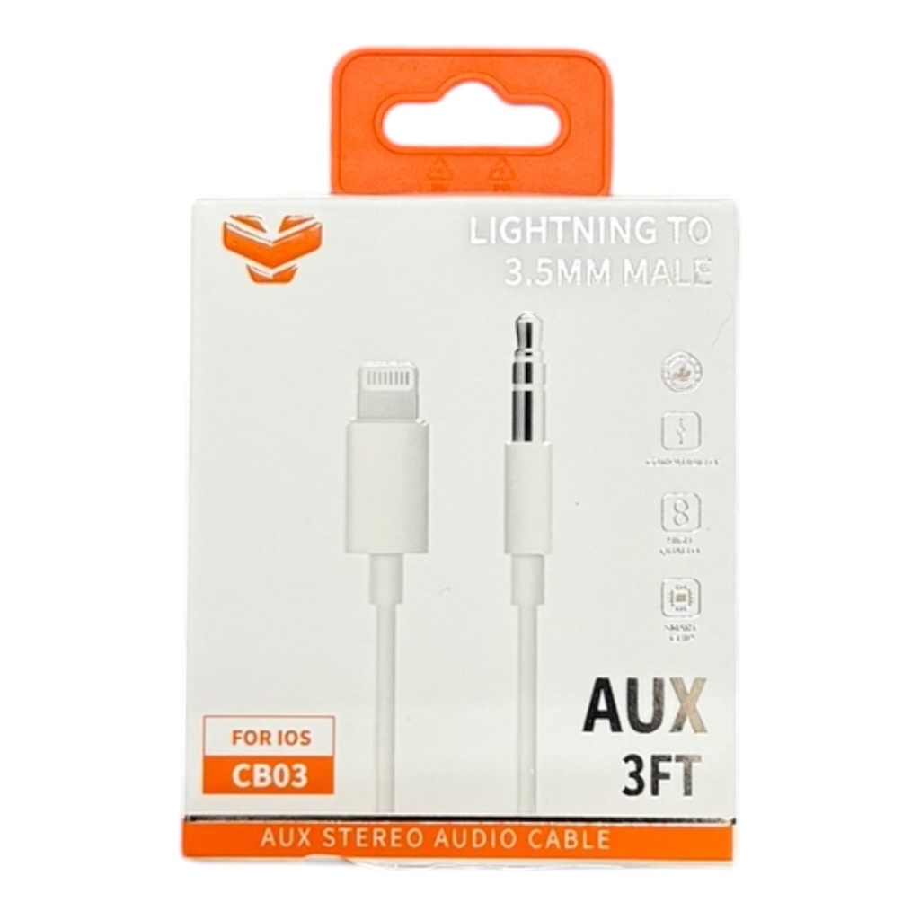 VITOG LIGHTNING TO AUX 3.5FT MALE CABLE