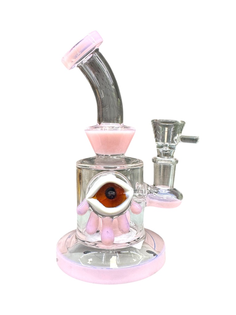8" EYE CLASSIC GLASS BONG ASSORTED COLORS
