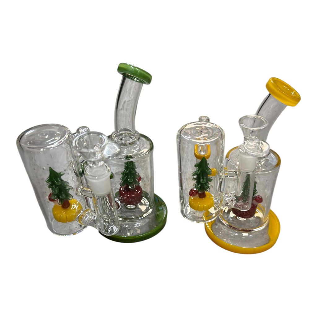 TREEHOUSE TROPICS WATER PIPE WITH ASH CATCHER #EG-12 ASSORTED COLORS