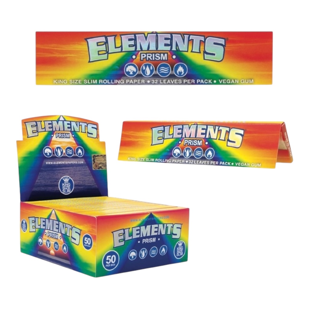 ELEMENTS PRISM KING SIZE SLIM PAPERS 32CT BOX OF 50