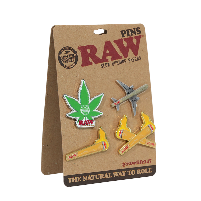 RAW CLASSIC BADGE PINS 4PK