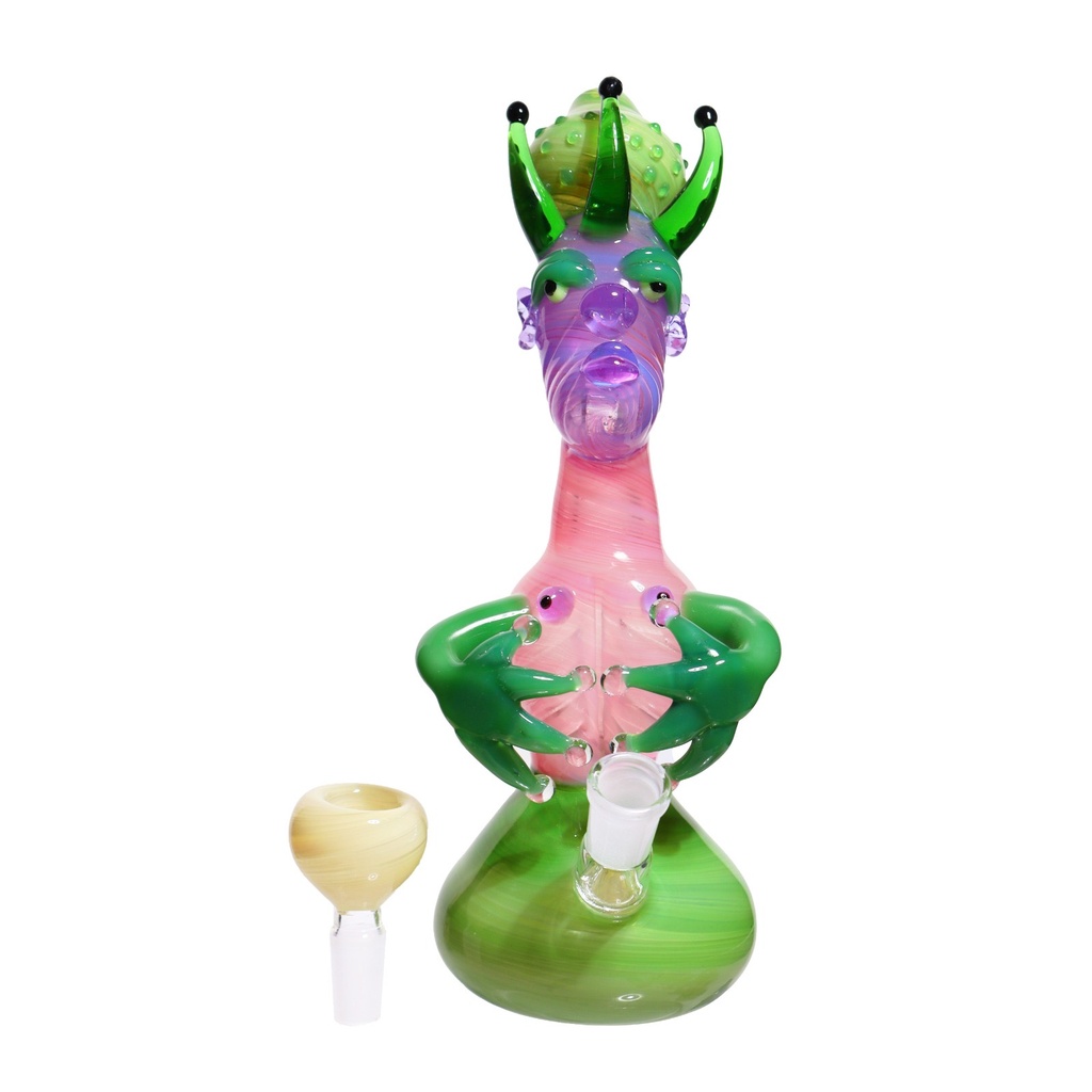 10" PINKY MONSTER GLASS BUBBLER FANCY ASSORTED COLORS