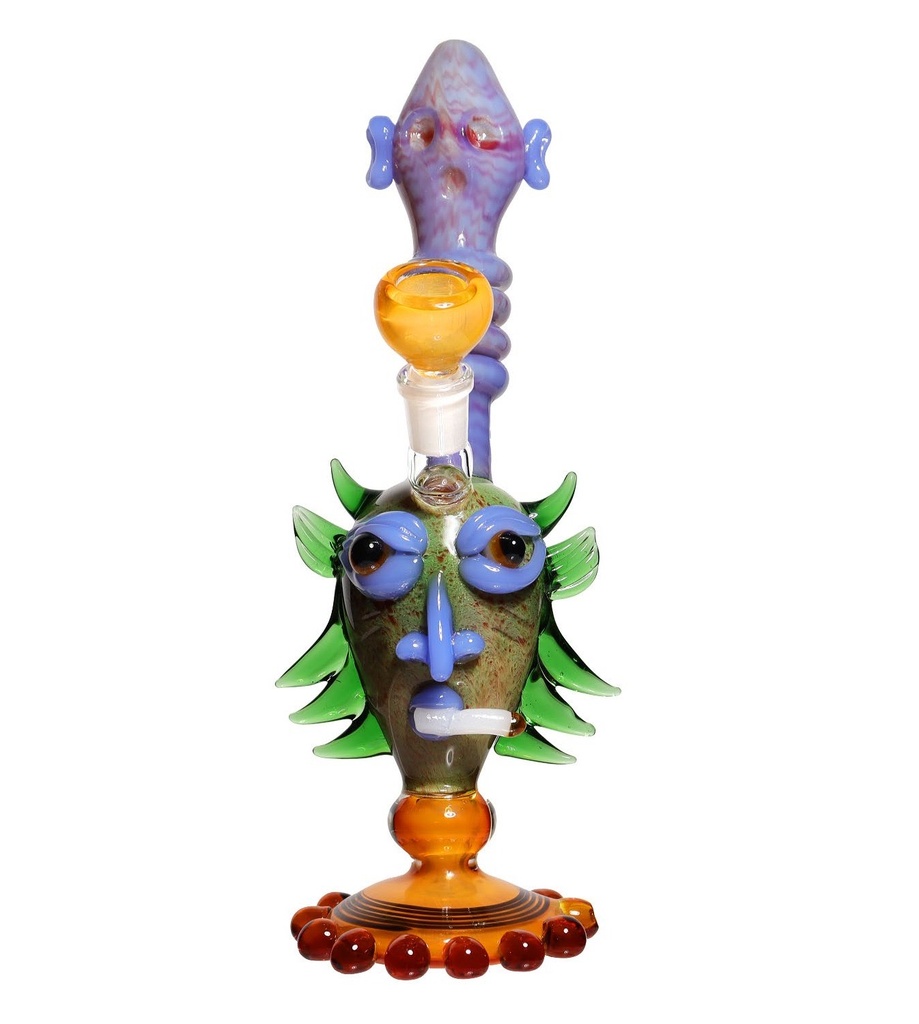13" SMOKING BUDDY GLASS FANCY BUBBLER ASSORTED COLORS