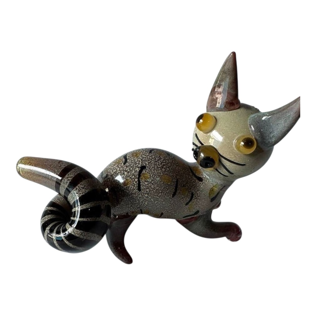 6" CAT ANIMAL GLASS PIPE ASSORTED COLORS