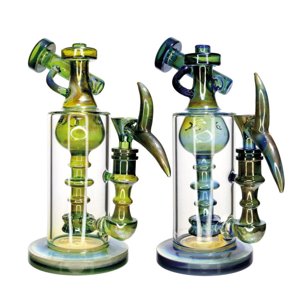 12" EXOTIC GLASS BONG SYTLE 1 WP-181 ASSORTED COLORS