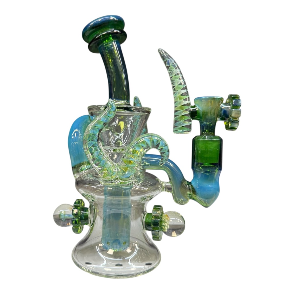 12" EXOTIC GLASS BONG STYLE 2 ASSORTED COLORS