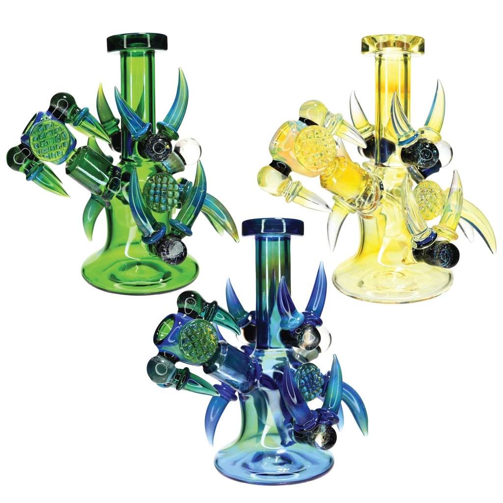 12" EXOTIC GLASS BONG STYLE 6 WP-189 ASSORTED COLORS