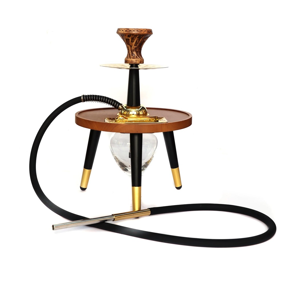 LUXX 4680 VELVET DRAW ALUMINUM WOOD HOOKAH