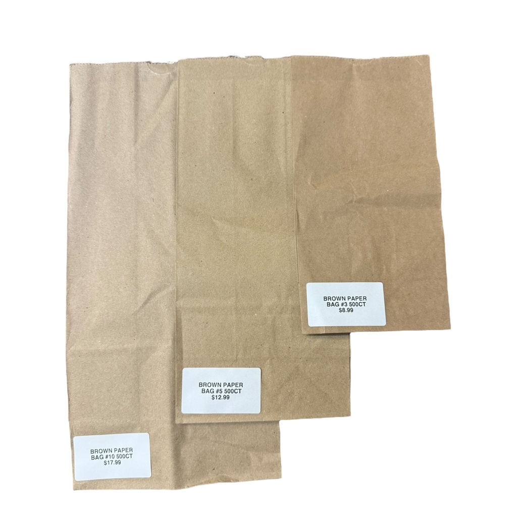 BROWN PAPER BAG #3 500CT