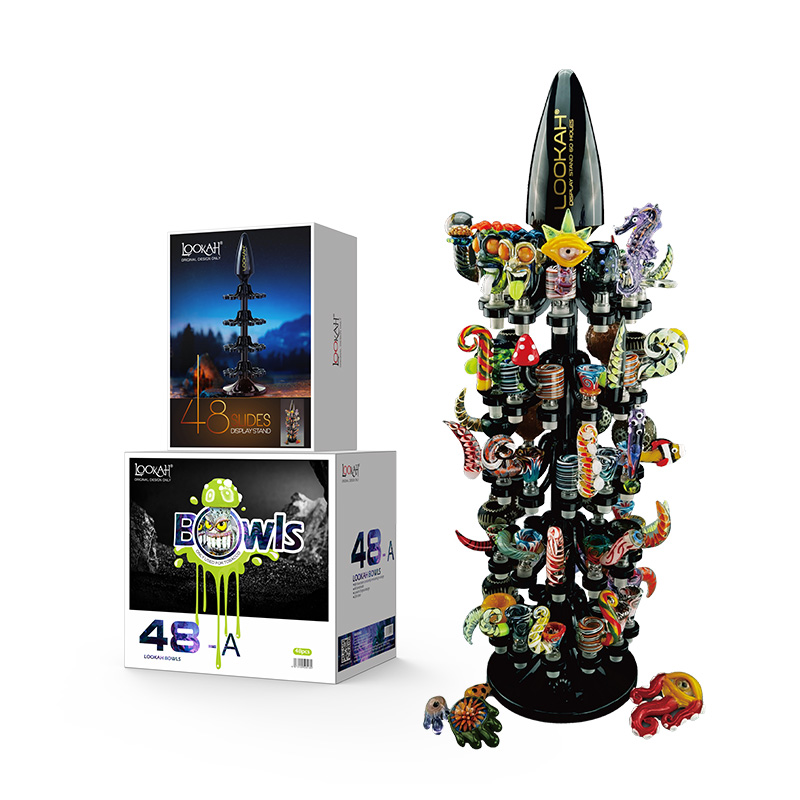 LOOKAH GLASS BOWL HEAD SET 48CT WITH DISPLAY STAND