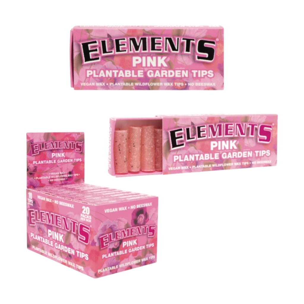 ELEMENTS PINK WAXY PLANTABLE GARDEN TIPS 10CT BOX OF 20
