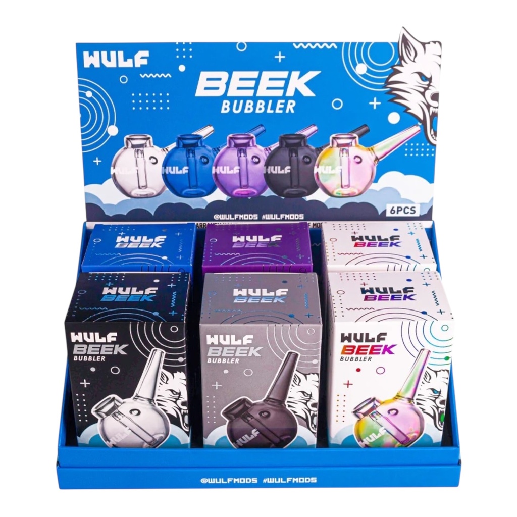 WULF BEEK GLASS BUBBLER BOX OF 6