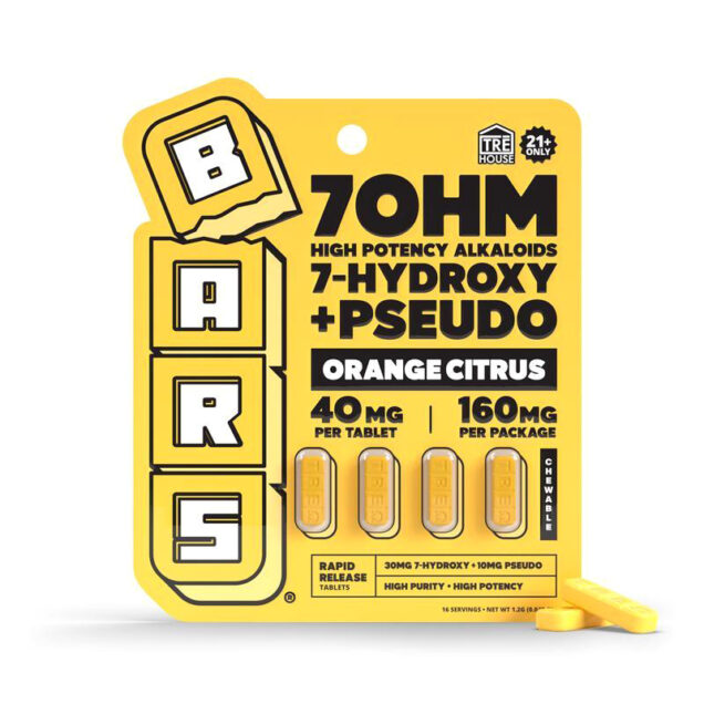 TRE HOUSE BARS 40MG 7-HYDROXY + PSEUDO KRATOM CAPSULES BLISTER 4CT