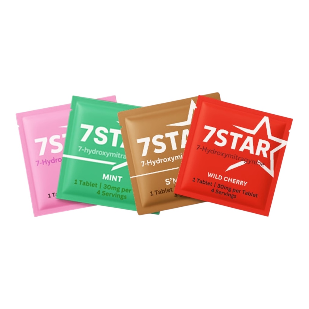 7 STAR 30MG 7-HYDROXY SUPPLEMENT TABLETS 1CT BOX OF 25