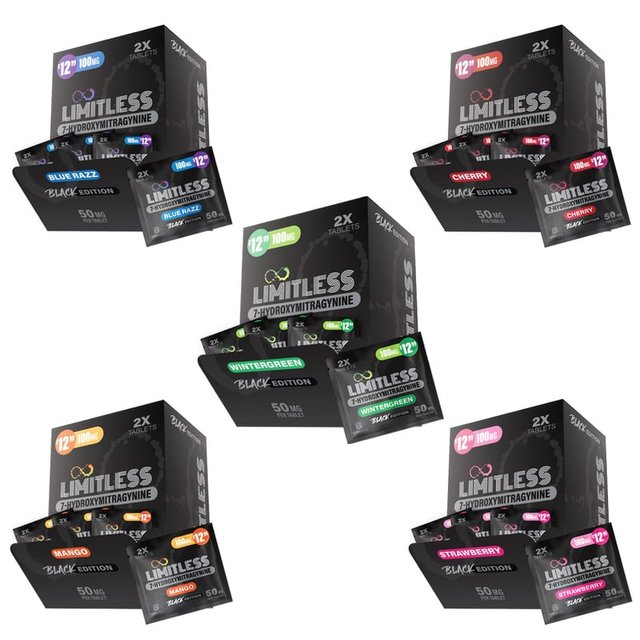 LIMITLESS BLACK EDITION 50MG 7-HYDROXY TABLETS 2CT BOX OF 40