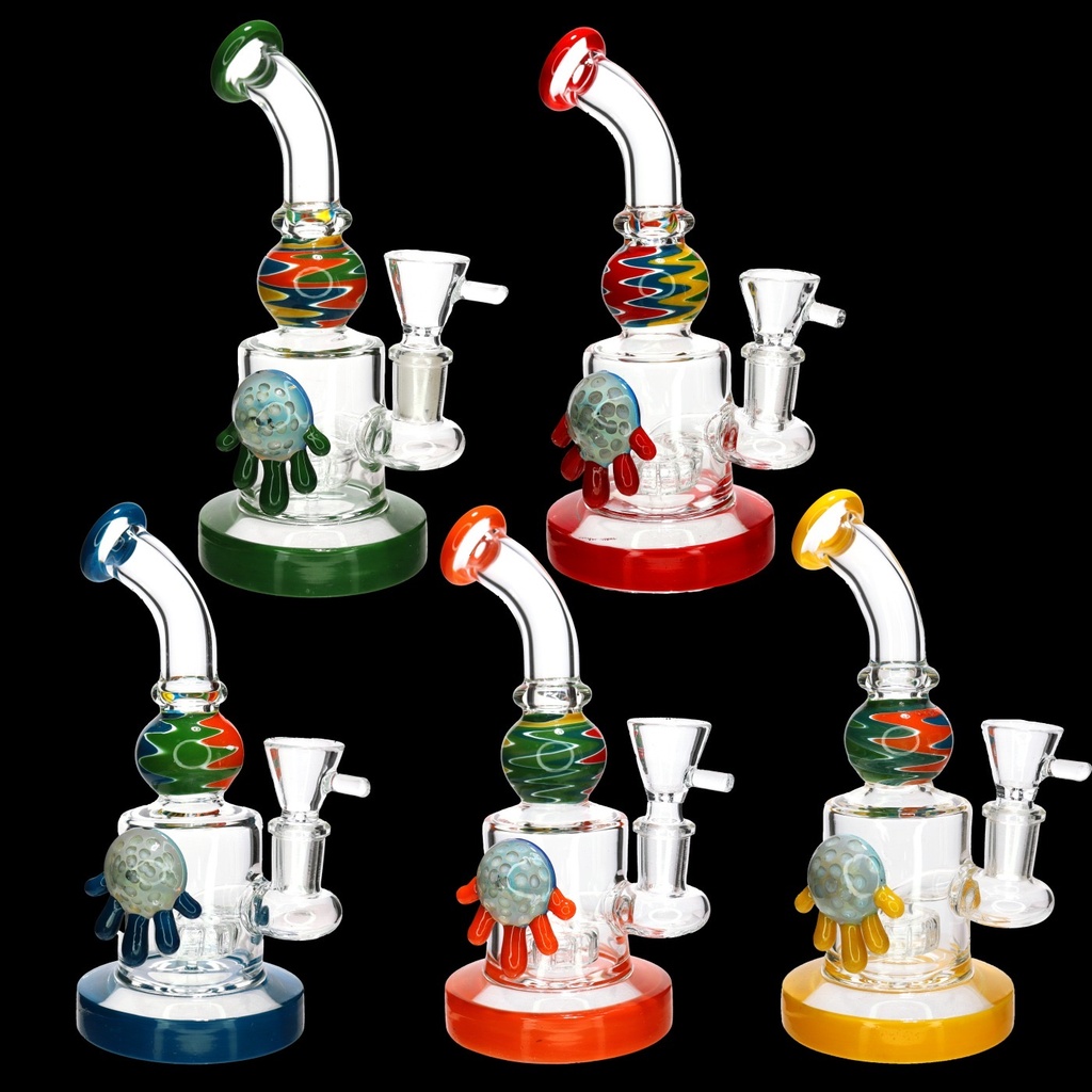 RIP TIDE GLASS WATER PIPE DESIGN MWP-190 ASSORTED COLORS