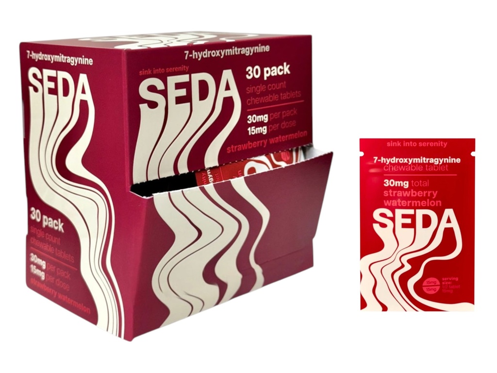 SEDA 30MG 7-HYDROXY CHEWABLE TABLETS 1CT BOX OF 30