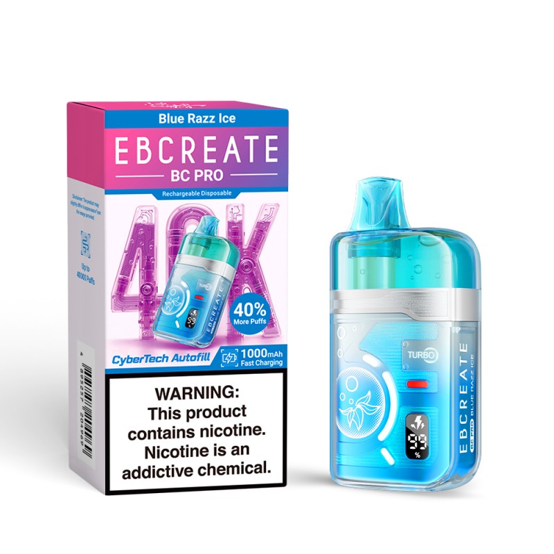 EBCREATE BC PRO 5% DISPOSABLE 40000 PUFFS BOX OF 5