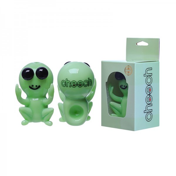CHEECH ALIEN MAN 3.5" GLASS HAND PIPE #PIPE-166