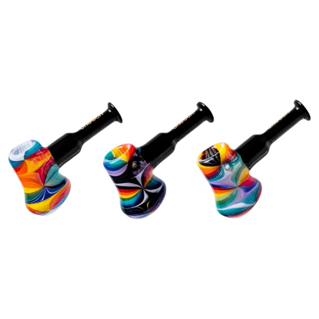CHEECH HAMMER OF JUSTICE 5" GLASS HAND PIPE ASSORTED COLORS #CH-PIPE-248 A
