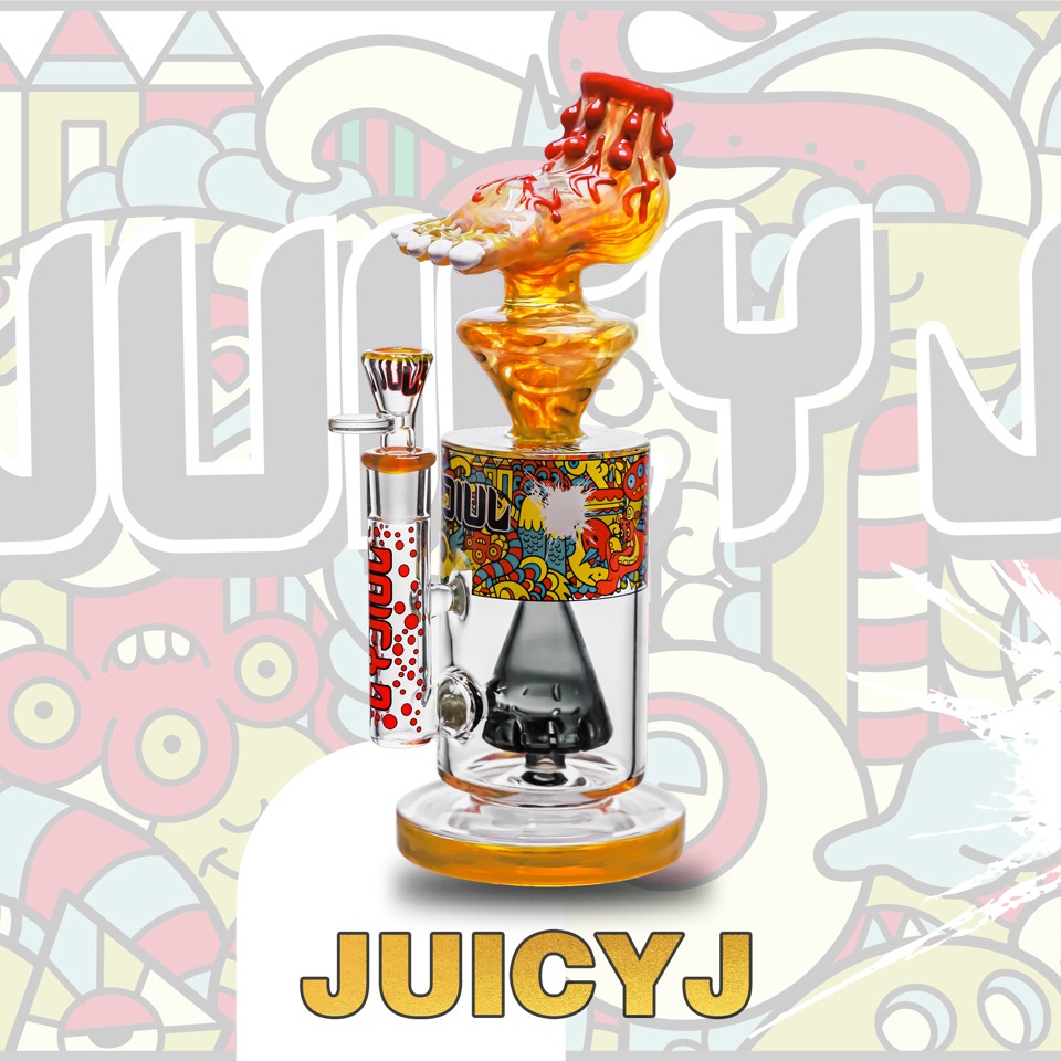 JUICYJ FOOT SHAPED 12" GLASS WATER PIPE #JJ-355
