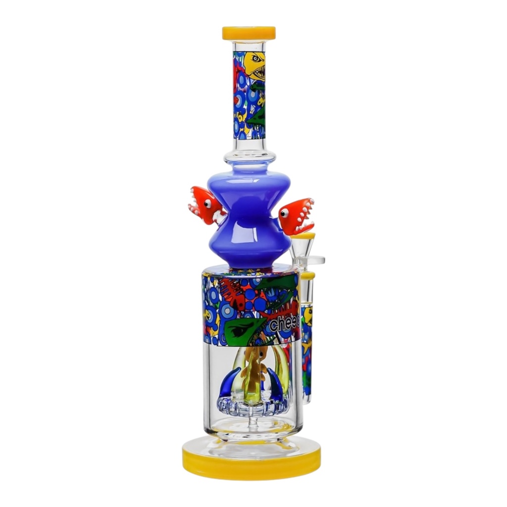 CHEECH PIRHANNA TAKEOVER 12" GLASS WATER PIPE #CHE-371