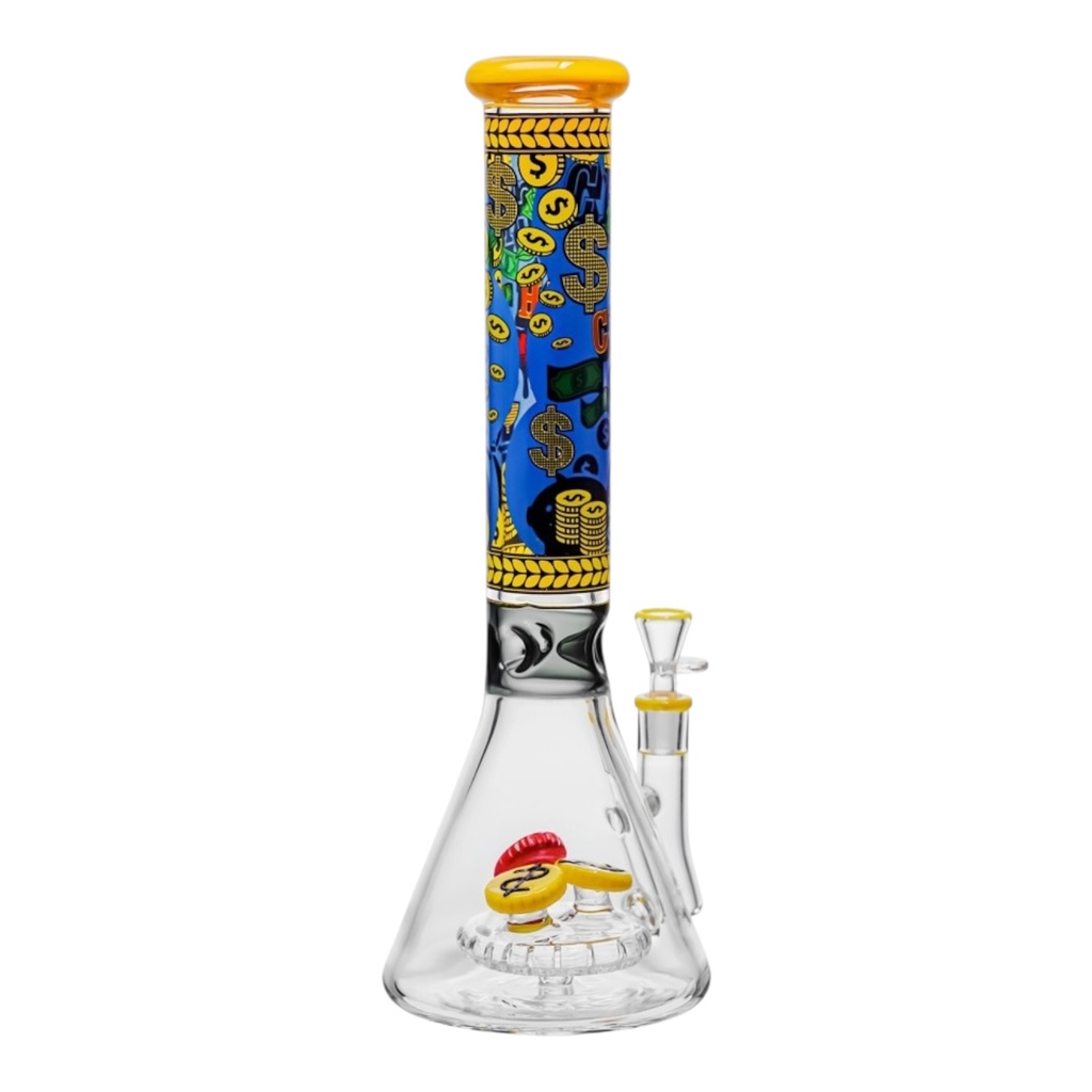CHEECH CASH-OUT BEAKER 15" GLASS WATER PIPE #CHE-376
