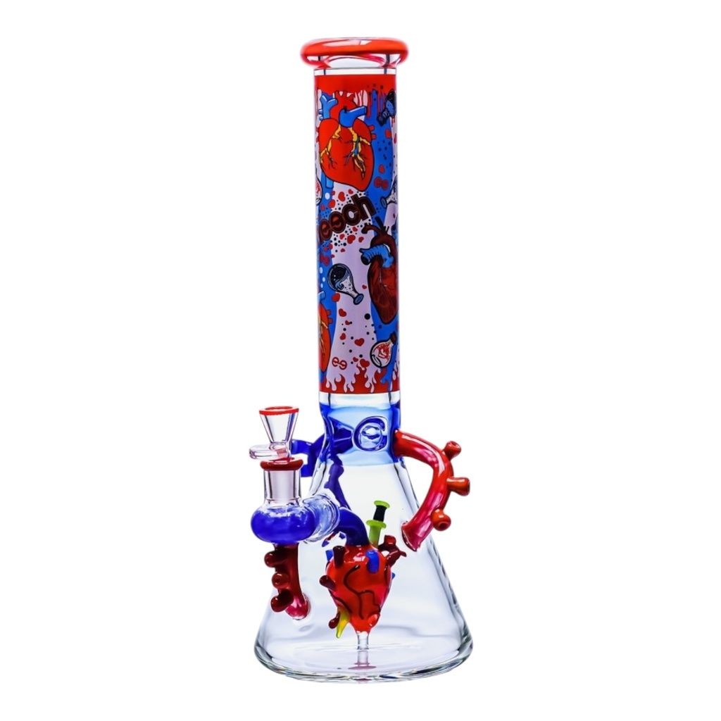 CHEECH HEARTFELT HITS 15" GLASS WATER PIPE #CHE-373