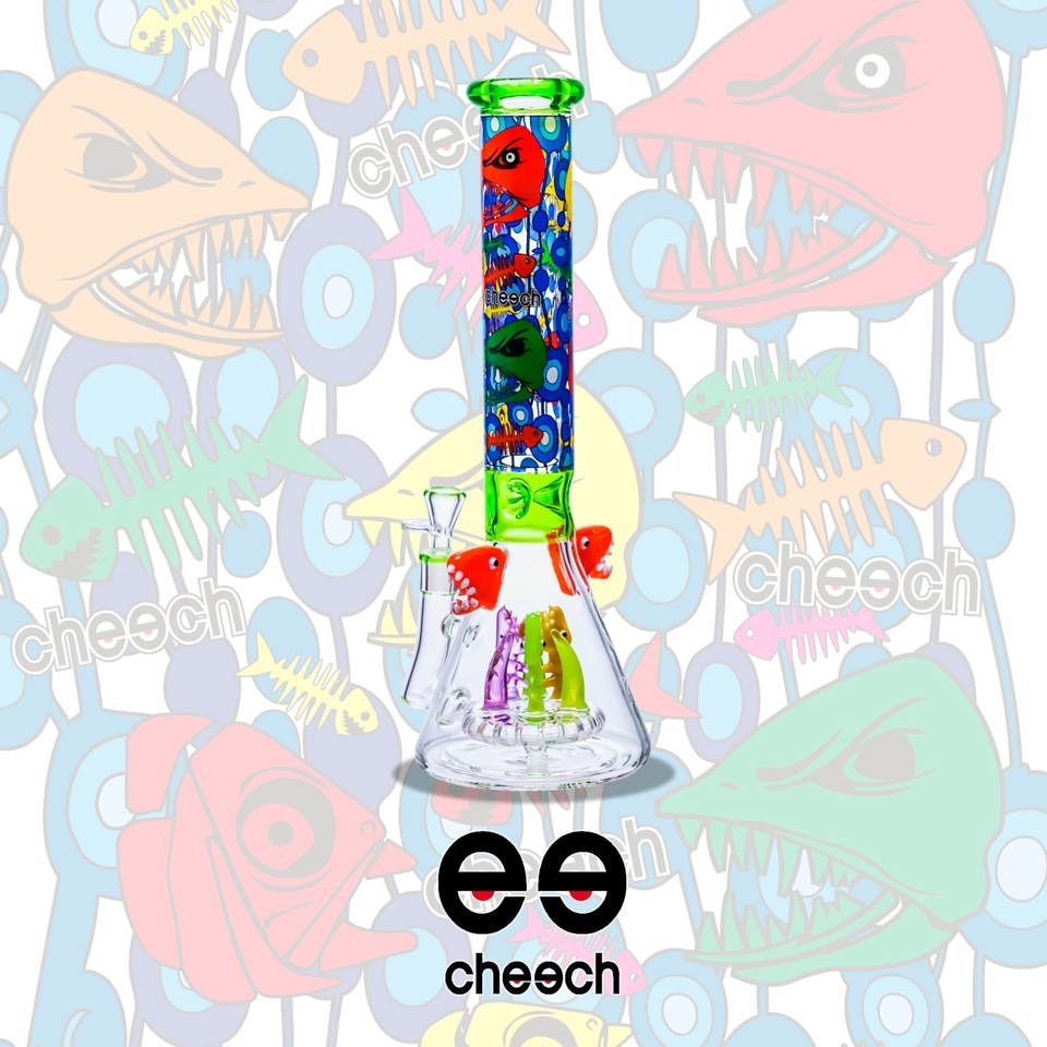CHEECH SHARK 15" GLASS WATER PIPE #CHE-374