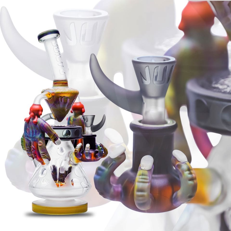 JUICYJ GIVE YOUR BOY JUICYJ A HAND 12" GLASS WATER PIPE #JJ-353