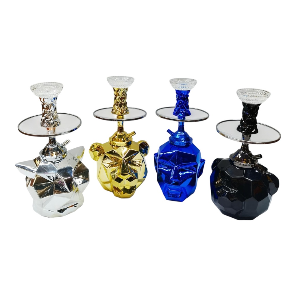 LUXX ETERNAL FACES ALUMINUM GLASS HOOKAH
