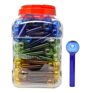 4" COLORED GLASS OIL BURNER 90CT JAR