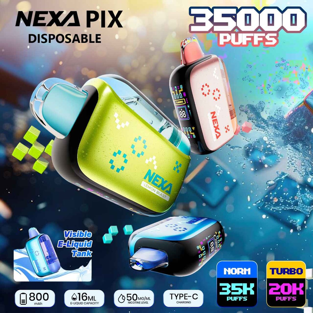 NEXA PIX 5% DISPOSABLE 35000 PUFFS BOX OF 5
