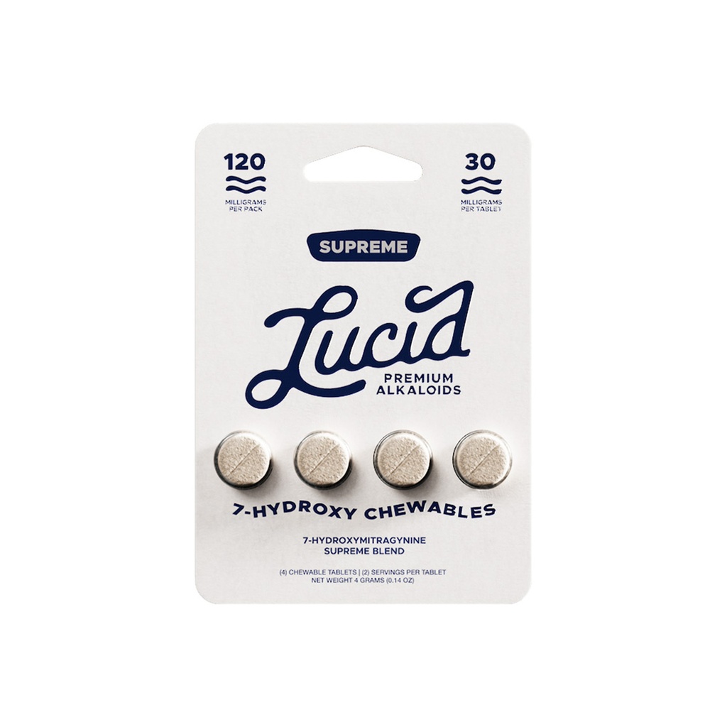 LUCID 30MG 7-HYDROXY + SUPREME BLEND PREMIUM ALKALOIDS CHEWABLES BLISTER 4CT