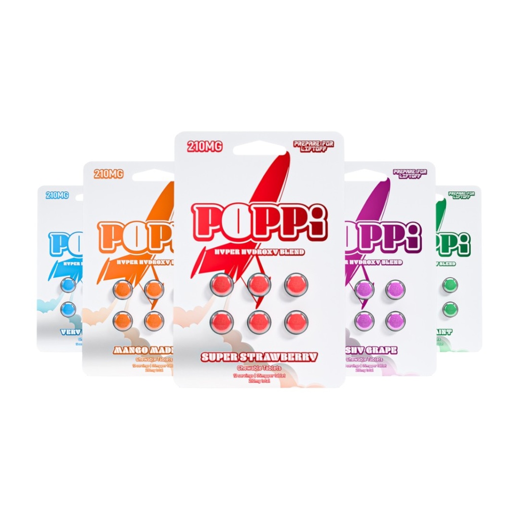 POPPI 35MG HYPER HYDROXY BLEND CHEWABLE TABLETS 6CT
