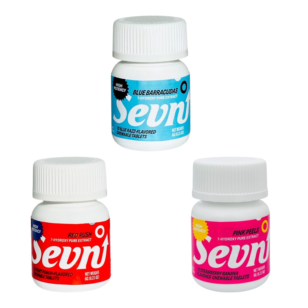 SEVN 35MG 7-HYDROXY PURE EXTRACT CHEWABLE TABLETS 10CT JAR