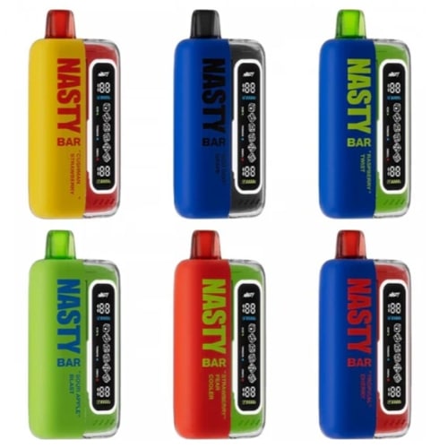 NASTY BAR 5% DISPOSABLE 20000 PUFFS BOX OF 5